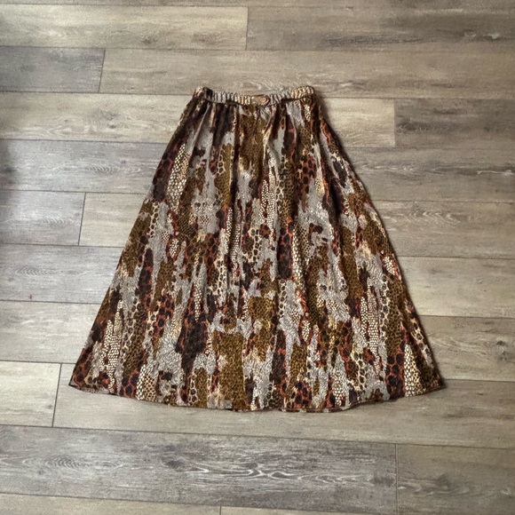 Lilli Ann Skirt 27”Waist Animal Print Patchwork Silky Maxi Mobwife Vtg *Read* - Picture 6 of 9